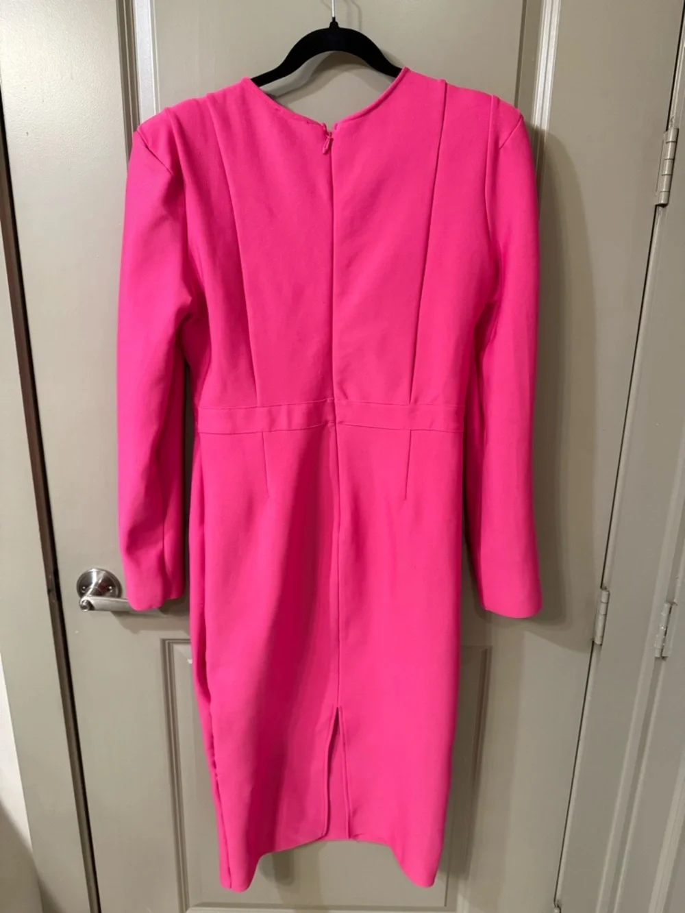 Fashion Nova Polly Bandage Midi Dress - Pink Long Sleeve Sheath Dress - Women 3X - Picture 5 of 6
